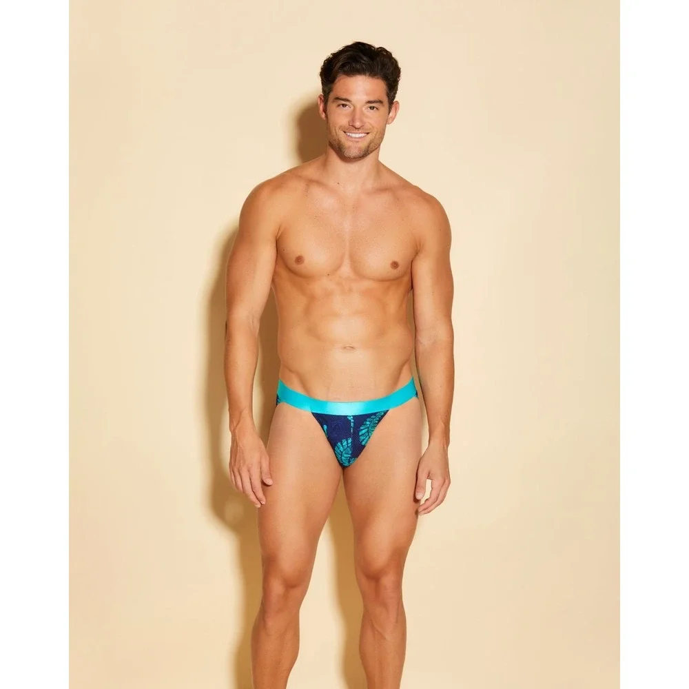 Cosabella Never Say Never Printed Sports Brief LEAF Men's Lace Underwear XL